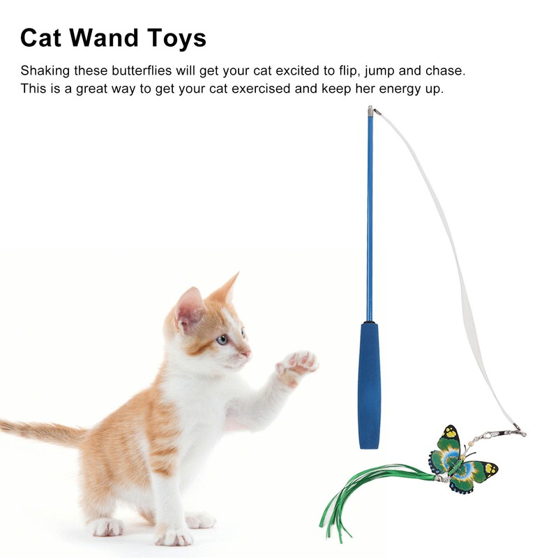 7pcs Cat Tassel Toys Play Chase Exercise Multifunctional Cat Butterfly