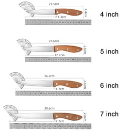 AYANICA Paring Knife Peeling Fruit Vegetable Cutting Meat Slicing Kitchen Knives Stainless Steel Ultra Sharp Blade Wooden Ergonomic Handle