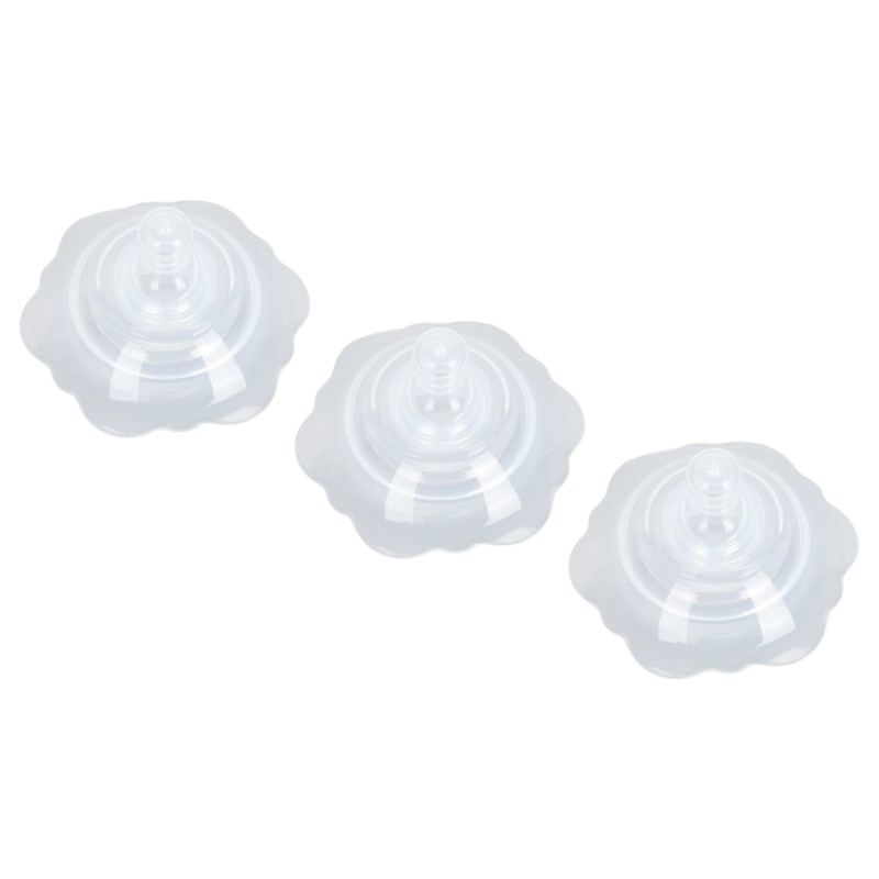 3Pcs Teat Shields 2 Layer Protective Cover for Breastfeeding Nursing