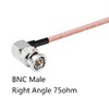 POBADY BNC Male Right Angle to BNC Male Right Angle
