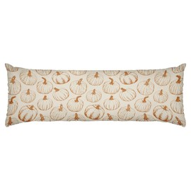 Aytipun Burnt Orange Pumpkin Fall Pillow Covers 20x54 Autumn Themed Thanksgiving Harvest Print Decorative Throw Pillows Outdoor Farmhouse Pillowcases Cushion Case Seasonal Decor for Couch Sofa Bed