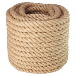Manila Rope 1 Inch x 100 Feet, Twisted Thick Rope for Landscaping, Crafts, Sporting,Marine, Projects and Tie-Downs