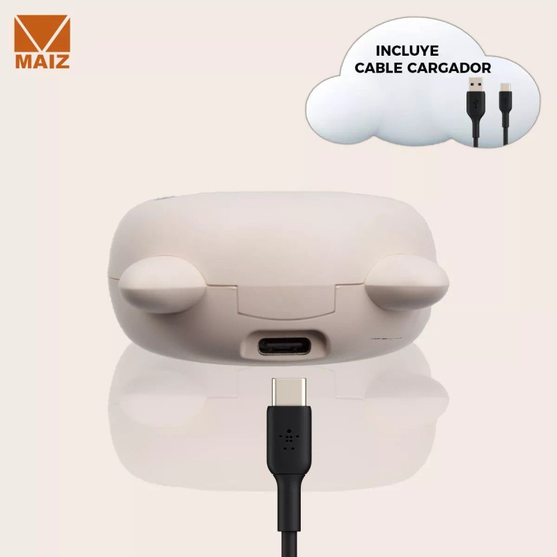 Maíz Audifonos Bluetooth Animalitos Manos Libres Bej-073