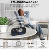MOSUO Alarm Clock with Projection, Radio Alarm Clock with Temperature