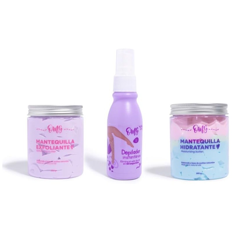Kit Depilación Piernas Perfectas OMG (3 Productos + Estuche)