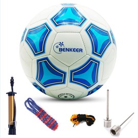 Benkeer Glow in The Dark Soccer Balls -Size 4, Size 5 Soccer Gifts for Boys Youth and Adult - Traditional Soccer Balls (Size-4)…