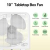shinic 10" Tabletop Box Fan for Bedroom, 2 Speeds, Quiet
