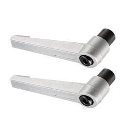 METALLIXITY Adjustable Clamping Handle (M8x72mm) 2Pcs, Metal Female Push Button Ratchet Level Handle - for Lathe Machine Industry Equipment, Silver