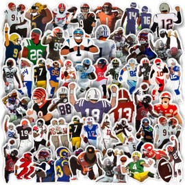 150 Pcs Large Football Stickers, American Football Stickers Pack for Water Bottle, Vinyl Waterproof Rugby Stickers for Helmet, Football Team Fans Gift Decal for Kids Boys Girls Teens