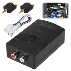 TNJPSEK 2-Channel Car Audio RCA Line Output Converter, High to Low Converter for Adding Amplifier Subwoofer, Hi Low RCA Conversion Device Adapter for Stock Stereo Aftermarket Head Unit Systems