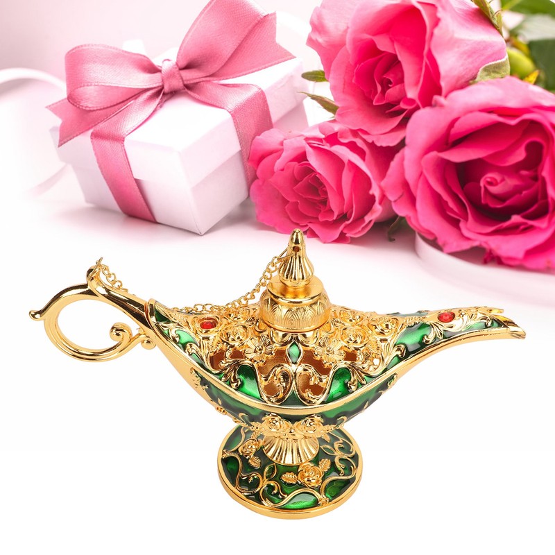Magic Genie Lamp Exquisite Colorfast Eye Catching Alloy Embossed Pattern