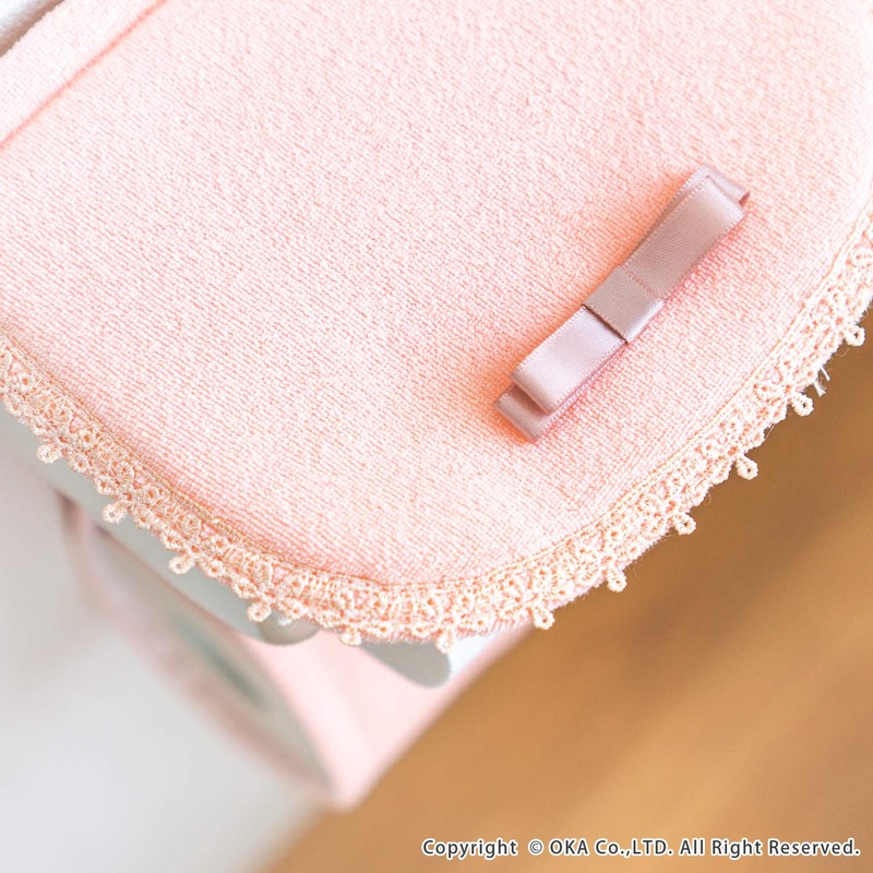 OKA Paper Holder Cover, Pink, Approx. 13.4 x 6.7 x