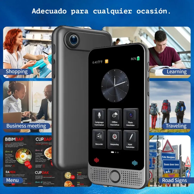 TTMXI Dispositivo Traductor de Idiomas Instantáneo Ia sin Conexión -