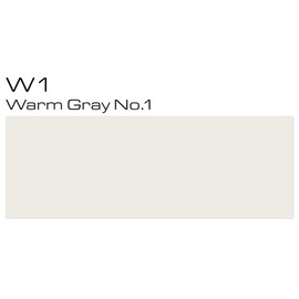 Copic Sketch Marker, Oval Shaped Barrel, Medium Broad and Super Brush Nibs, W1 Warm Gray 1 (W1-S)