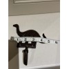 Unbranded Brontosaurus Dinosaur Wall Hook Cast Iron Rustic Coat Keys