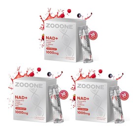 ZOOONE 1000mg NAD+ Berry Flavor Drink Mix for Skin Aging Support, Energy, and Focus[30 Pack]-V4:_Pack of 3(Total 90 Packets)