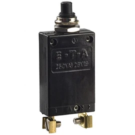 E-T-A Circuit Protection and Control 2-5700-IG1-K10-DD-20A, Circuit Breaker; Therm; Push; Cur-Rtg 20A; Panel; 1 Pole; Vol-Rtg 250/28VAC/VDC