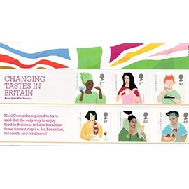 Changing Tastes in Britain Presentation Pack Stamps