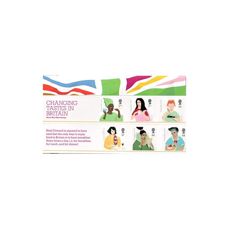Changing Tastes in Britain Presentation Pack Stamps