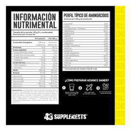 Ganador 43 Supplements Hard Mass Gainer Sabor Fresa 6.8kg