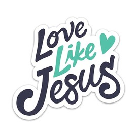 Love Like Jesus Sticker Faith Based Scripture Religious Sticker Christian God Worship Bible Verse Waterproof Vinyl Stickers for Water Bottle Journal Tumbler Laptop Decals Gifts for Adults Teens Kids
