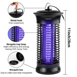 LINKPAL Mosquito Fly Bug Insect Zapper Killer Indoor Outdoor Electronic Light Trap Lamp