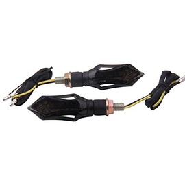MotorToGo 2 PCS Smoke Short Stalk Turn Signals LED Lights Blinkers Compatible for 2005 Buell Firebolt XB9R