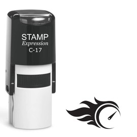 stampexpression - Flame Speedometer Self Inking Rubber Stamp - Black Ink (A-62628)