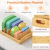Lifewit Bamboo Lid Organizers for Cabinet, 13.2" X 10" Food