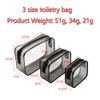3 Pack Clear Toiletry Bag,Waterproof Travel Toiletries Bag,Clear Makeup Bag
