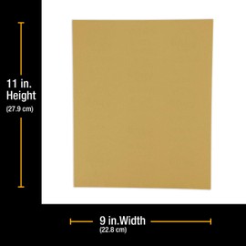 Dura-Gold Premium 9" x 11" Gold Sandpaper Sheets, 180 Grit (Box of 10) - Wood Furniture Woodworking, Automotive Paint, Full-Size Cut to Use on 1/4, 1/3, 1/2 Sheet Finishing Sanders, Hand Sanding Block