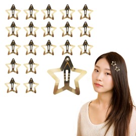 HPNN-030 Hair Clip, Patch Pins, Stars, Pentagram, 1.3 inches (33 mm), Pack of 20 [Gold] Gold Hair Pin, Bangs, Hair Clip, Star, Glossy, Small, Mini Hair Accessory, Metal, Cute, Ladies, Sparkling Punmaru