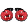 Qiilu Pair of Dual-tone Loud Car Snail Air Horn 12V