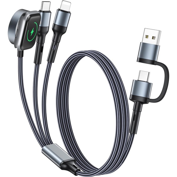 ZONLELE 2Pack Charger Cable Upgraded 3 in 2 Phone Watch