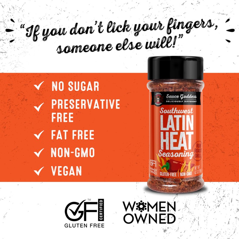 Sauce Goddess - Southwest Latin Heat Shaker - Mexican Rub,