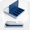 Pill Reminder，Pill Dispenser with Alarm，Equipped with Magnifying Glass，4 Reminder Alarms,