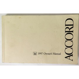 1997 Honda Accord Sedan Owner's Manual Original 4 Door