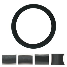 Leather Texture Soft Silicone Car Steering Wheel Cover SWT1200 10 Colors Black