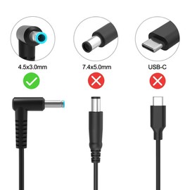 Superer 65 W Power Supply Suitable for HP Probook X360 11 G1 G2 G3 G4 G5 G6 G7 EE, X360 440 G1 435 G7 G8, 655 645, Pavilion 17 Laptop Power Cable Charger 19.5 V 3.33 A