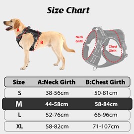 HEELE Dog Harness, Metal Tactical Harness, Tactical Dog Vest, Service Dog Harness, Molle Safety Harness, Chest Harness for Dogs, Running Harnesses for Dogs, Black, M