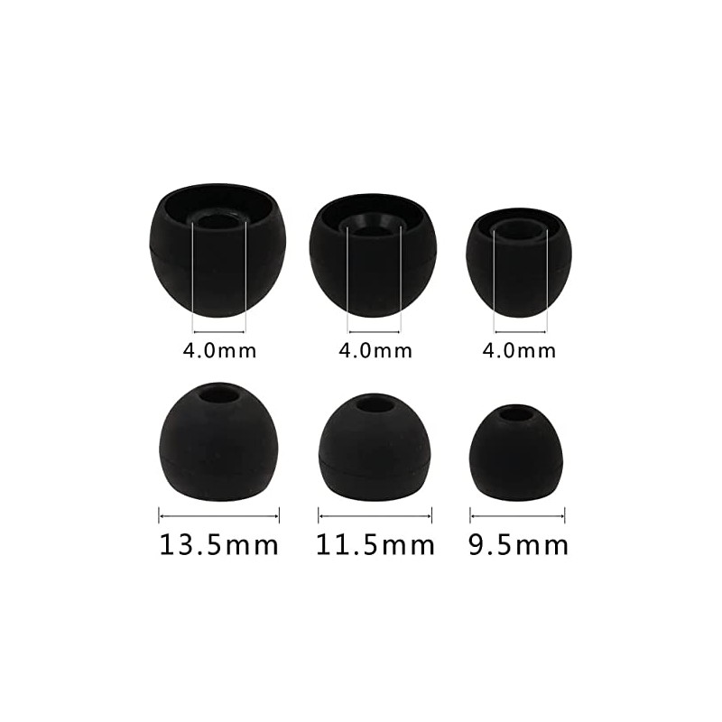 Rqker Ear Tips Compatible with JBL Vibe 100TWS Earbuds, 9