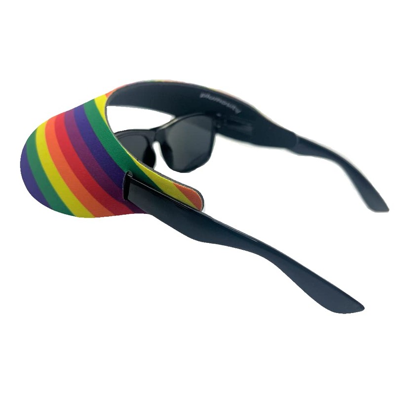Rainbow Pride Foam Visor Attaches to Sunglasses, Unisex, 2 Visors