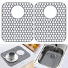 2 Pack Silicone Sink Protector for Kitchen Sink Bathroom, 13.58"