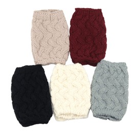 Bestjybt Womens Short Boots Socks Crochet Knitted Boot Cuffs Leg Warmers Socks, 5 Pairs, One Size, 5 Pairs