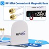 Bingfu WiFi 6E Antenna Tri-Band 2.4GHz 5GHz 6GHz MIMO RP-SMA