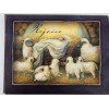 Lang 2 LANG Linen Gold Foil Christmas Card NATIVITY HUES