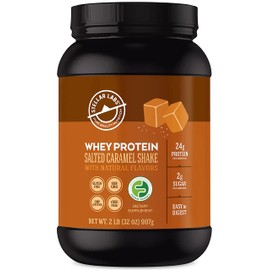 Stellar Labs Whey Protein Powder with BCAA's & Whey Isolate | Certified Low FODMAP, Non GMO, Gluten Free, Soy Free, Low Carb, Keto, with Stevia | All Natural Lean Post Workout Shakes | Salted Caramel