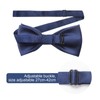 GlasFlength Tie with Pocket Square Set of 4, Bow Tie