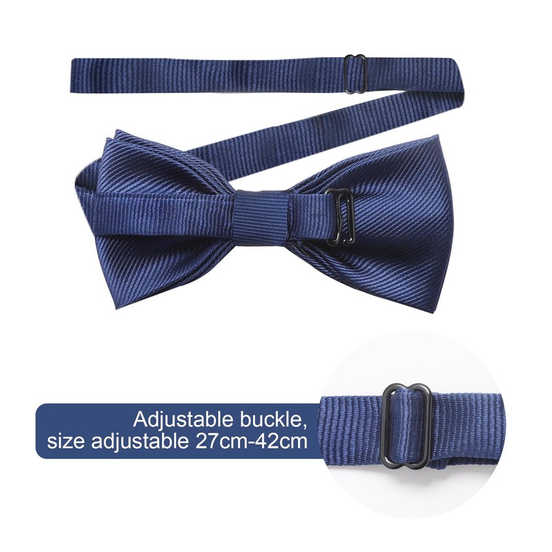 GlasFlength Tie with Pocket Square Set of 4, Bow Tie