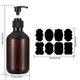 3 Pcs Pump Bottle Dispenser, 300ML/10.5oz Hand Wash Dispenser, Liquid Dish Soap Hand Soap Dispenser Bottle with Pump, Refillable Empty Pump Bottles for Kitchen Bathroom Lotions Shampoo Conditioner